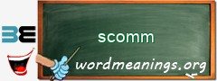 WordMeaning blackboard for scomm